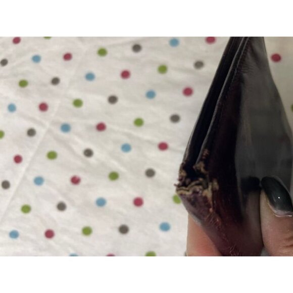 Preloved Bally Burgundy Leather Bifold Wallet with Gold-Tone Logo Plate - Picture 6 of 7